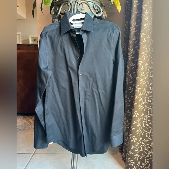 Calvin Klein | Shirts | Mens Calvin Klein Buttondown Black Slim Fit Dress  Shirt | Poshmark